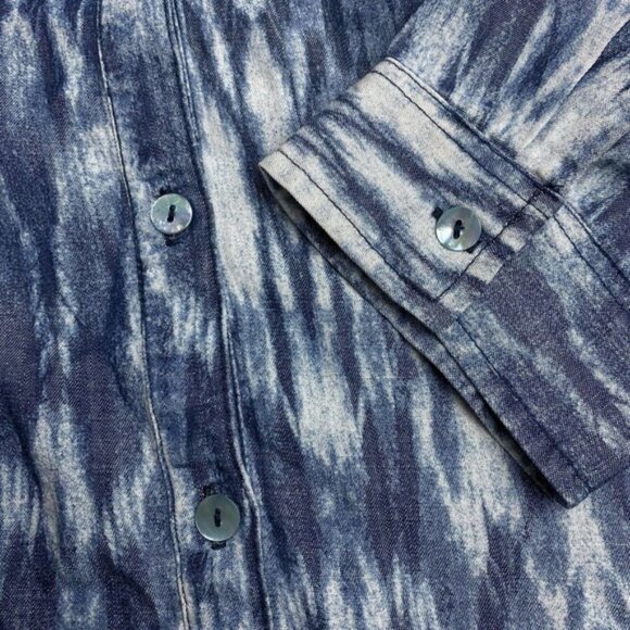 LIVERPOOL 3/4 Sleeve Tulip Back Button Front Top Sz XS - Picture 6 of 8